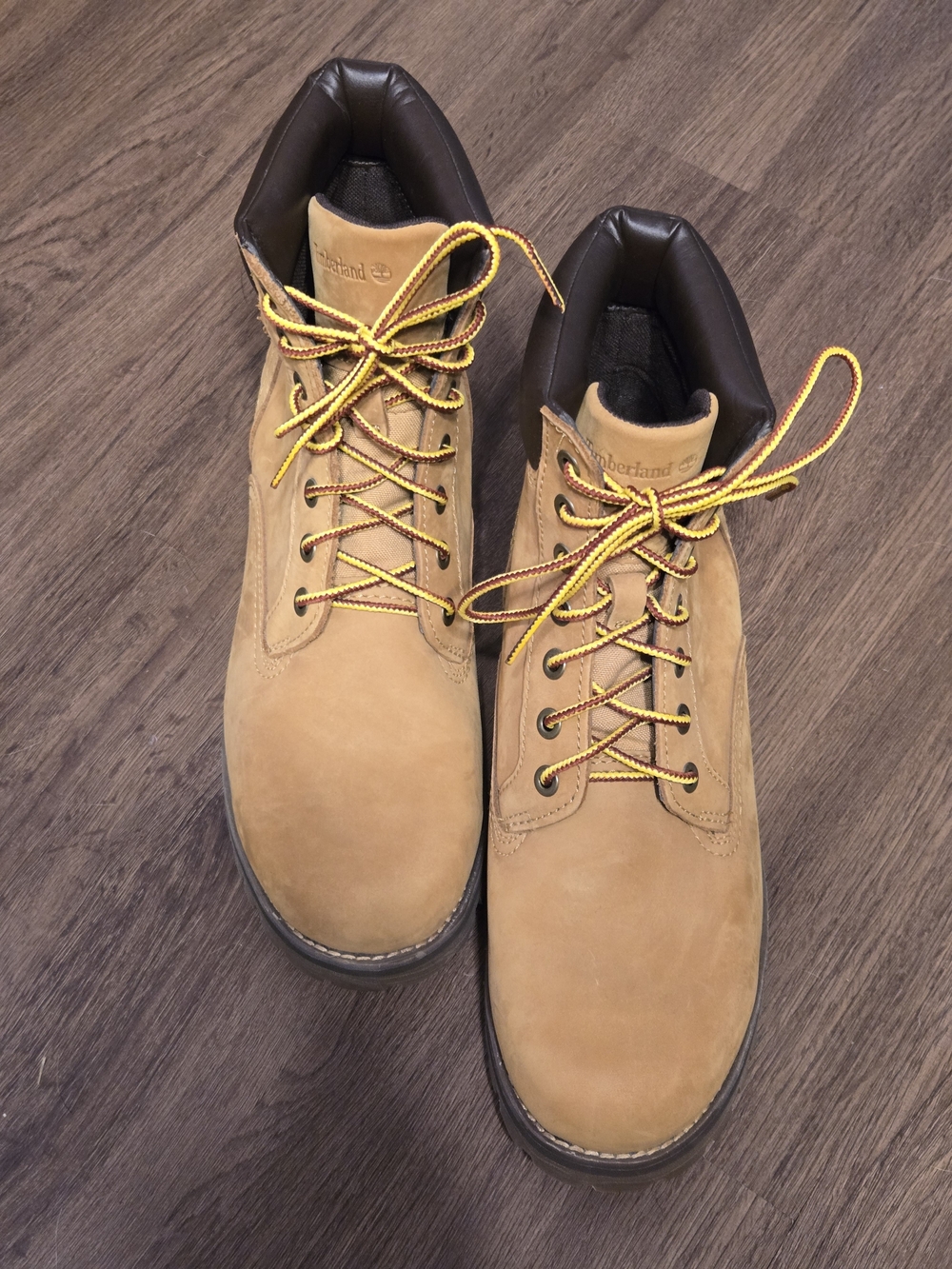 Timberland Men's Wheat Nubuck Work Boots Brown 6304r Size 10